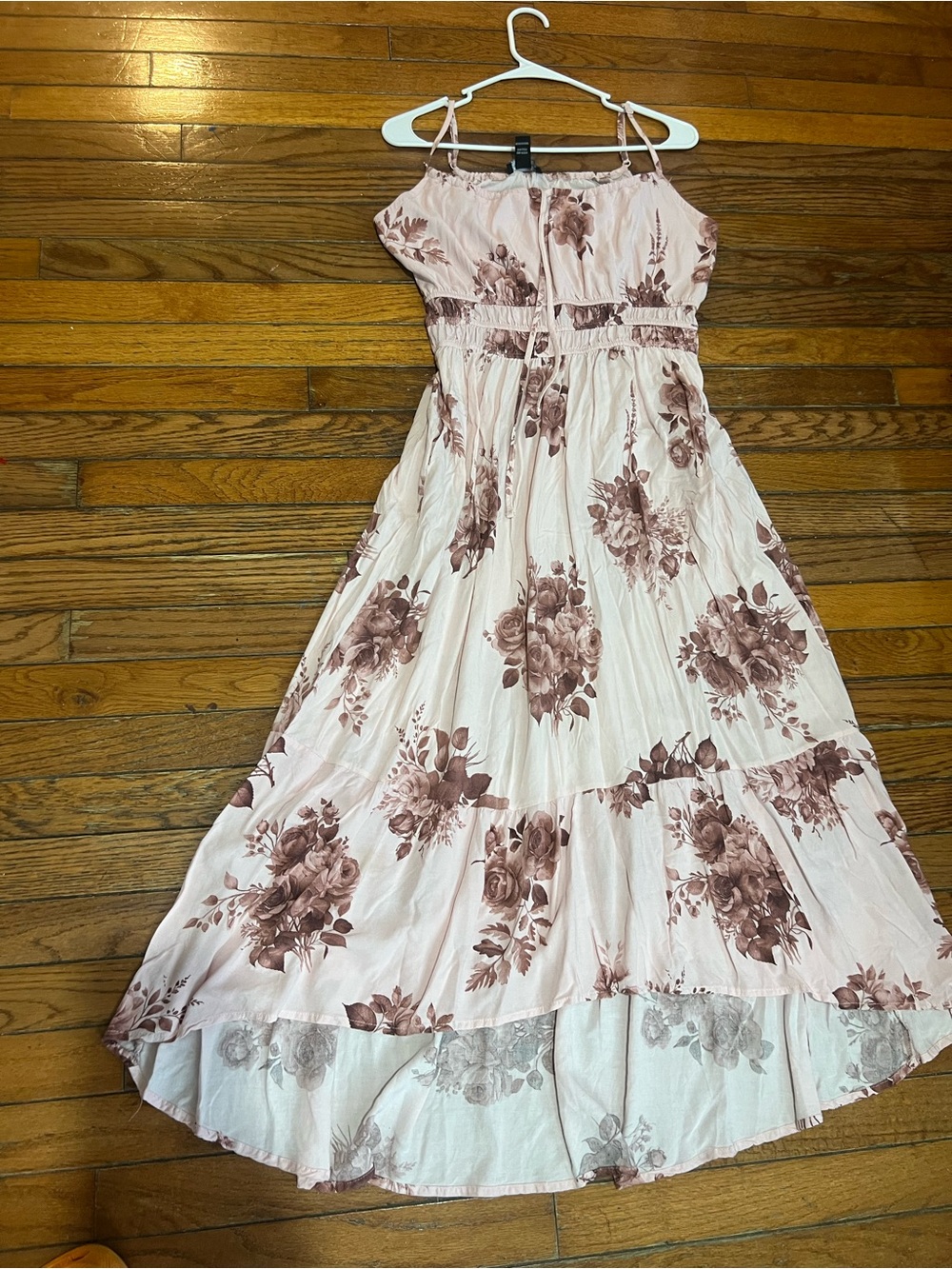 Streetwear Society Pink Floral High-Low Maxi Dress - Picture 10 of 11